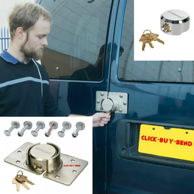 Heavy High Security Duty Van Back Side Door Lock Hasp Replacement Lock 3 Keys