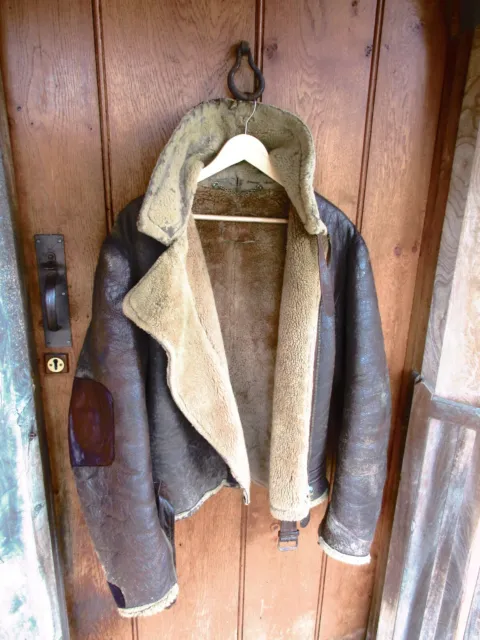 genuine ww2 RAF flying jacket. Early example of fighter pilot's sheepskin jacket