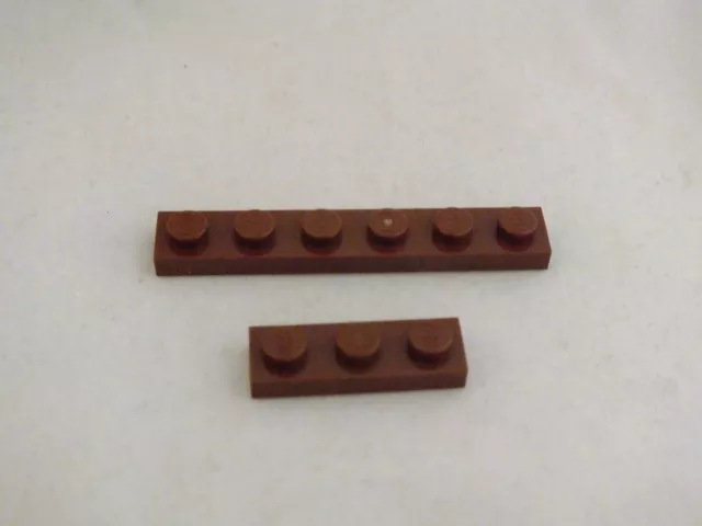 Lego 1X3 And 1X6 Brown Flat Plate Bricks Brand New Never Used 540 Pieces