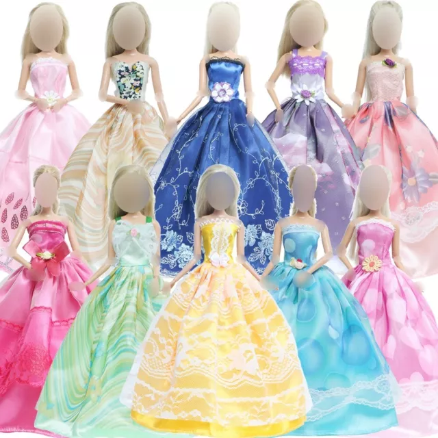 Random 5 Wedding Party Dress Princess Gown Clothes 11.5 inch Girl Doll Toy Gift 3