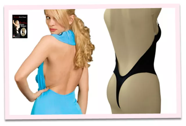 WOMEN BACKLESS FULL Bodysuit Thong Convertible Straps Low Back