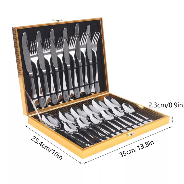 24 tlg Besteckset 6 Personen Edelstahl Küchenmesser Essbesteck Tafelbesteck Neu 2