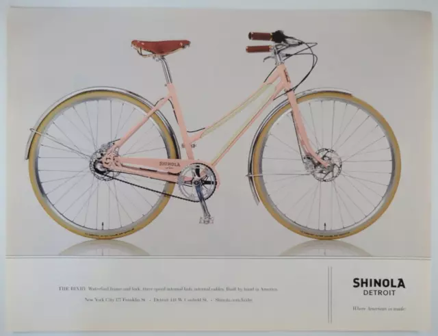 Shinola Bicycle Made In Detroit USA 2013 W Magazine Ad 10x13"