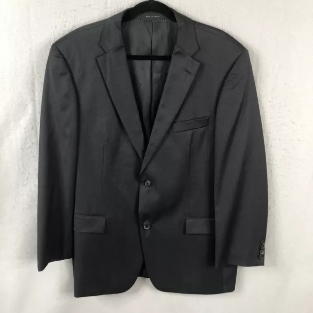 Hugo Boss Sport Coat Mens 44R Black 100% Wool Jacket Blazer Career Classic