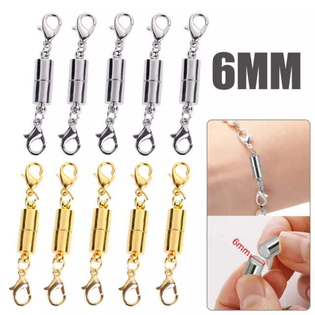 Strong Magnetic Lobster Claw Lock Clasp Necklace Bracelet Jewelry Hook Connector