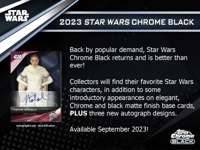 2023 Topps Star Wars Chrome Black Hobby 12-Box Case