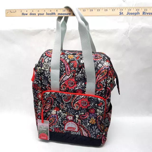 Vera Bradley + Coleman Cooler Backpack 10.5qt - Eden Paisley Gray Floral NWT