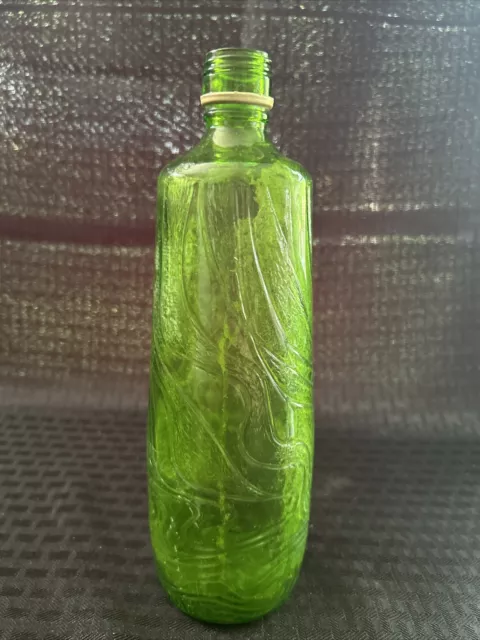 Vintage Green  Gallo  Bottle 4/5 Quart Flavor Guard California Swirl 10” Tall