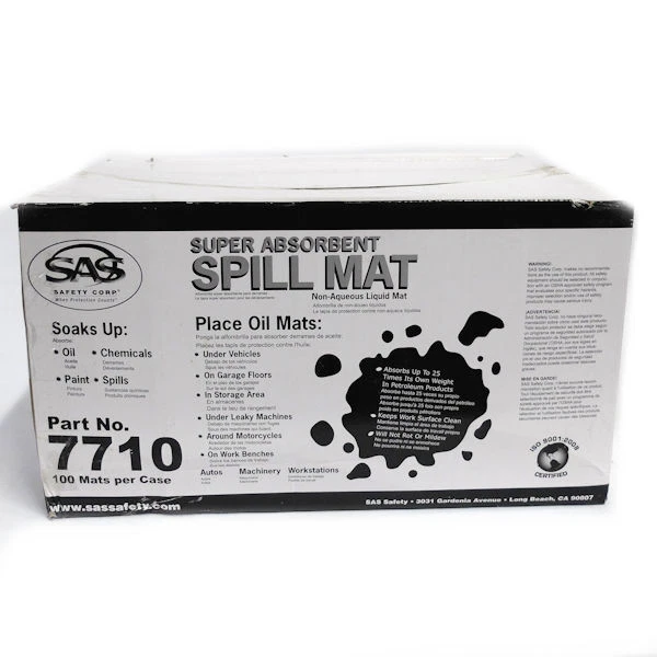 SAS Safety 7710 Super Absorbent Spill Oil Pad, 100-Pack