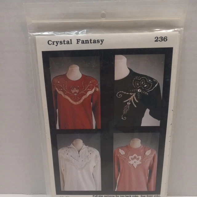 The Crafty Critter Cristal Fantasy Patrones e Instrucciones 1994 Vintag