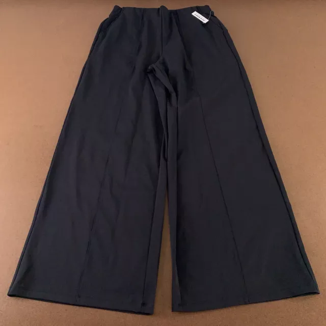 Old Navy Active Women's Large Black High-Waisted PowerSoft Wide-Leg Pants NWT