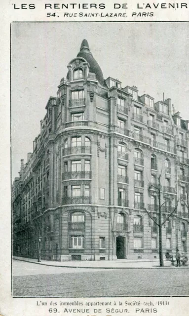 PARIS Les Rentiers de l'Avenir 54 rue St Lazare Immeuble du 69 Avenue de Ségur