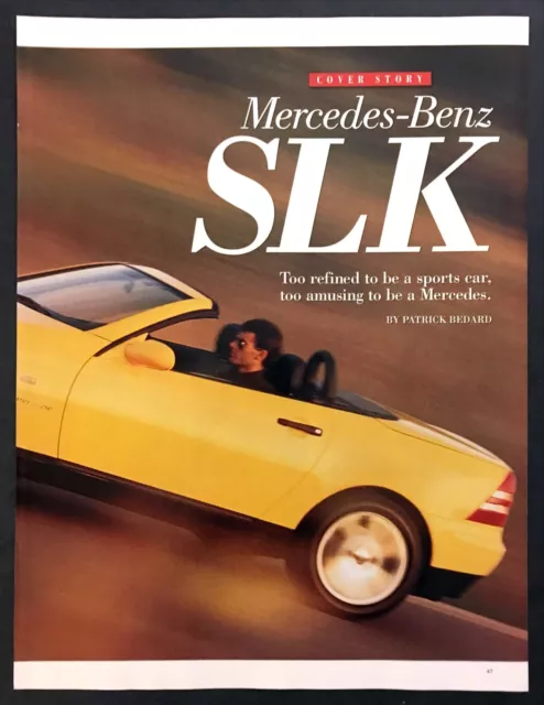 1997 Mercedes-Benz SLK Coupe Convertible Road Test Technical Data Review Article