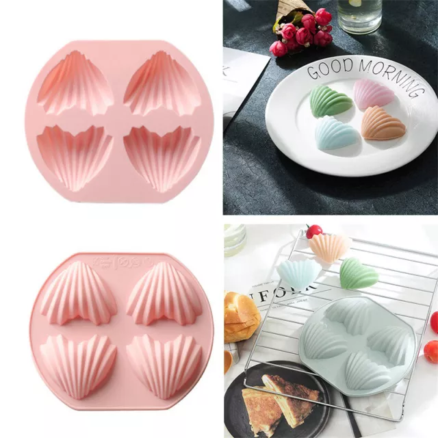 Silicone Heart Shell Cake Chocolate Mould Ice Cube Tray Jelly Cookies Candy Mold