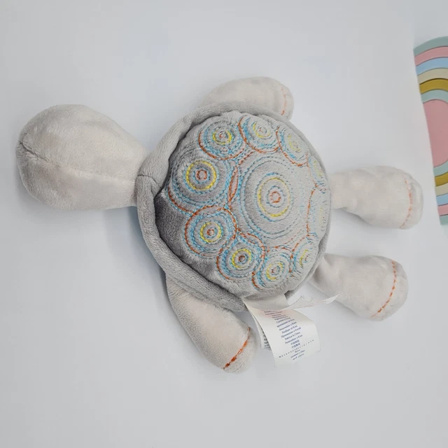 01 - Doudou Peluche Tortue Bleu Gris Obaibi Okaidi Kom Neuf