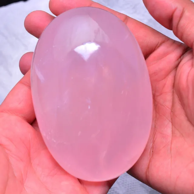 2316 Cts Natural Pink Rose Quartz Oval Cabochon 104mm* 69mm Untreated Gemstone 2