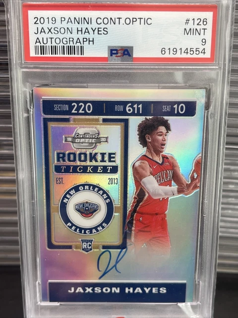 2019 Panini Contenders Optic Jaxson Hayes RC Ticket Auto PSA 9 Pelicans