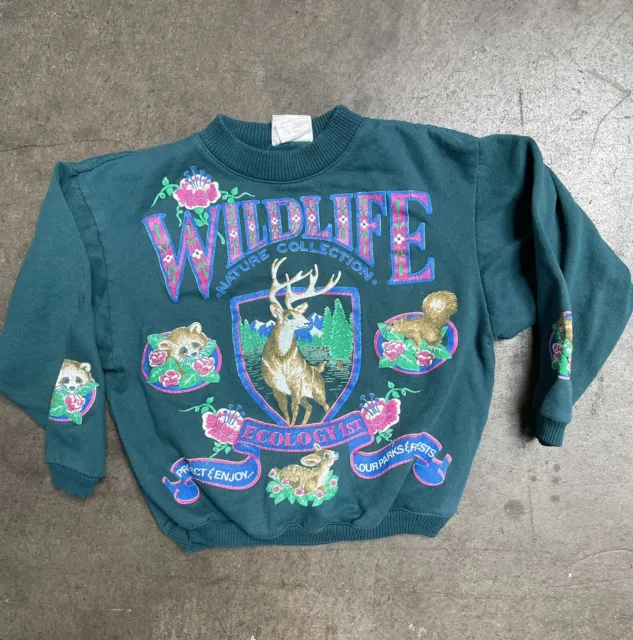 Vintage Spumoni Wildlife Sweatshirt Size 7/8