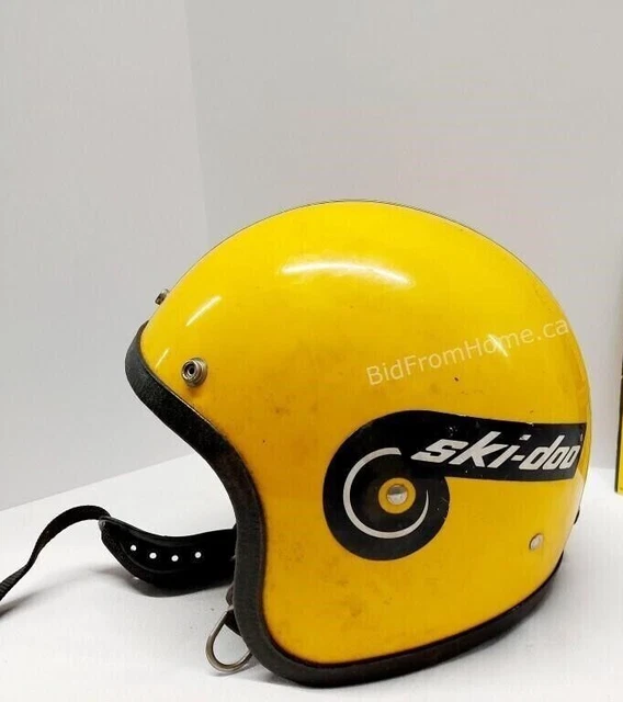Chapeau Fedora Vintage Ski-Doo Motoneige - Année 1970, Taille 7.5, Couleur Jaune - Occasion Rare Collector