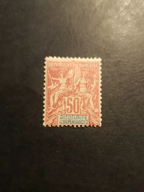 Timbre France Colonie Guadeloupe N°37 Neuf * Mh 1892 Côte 44€