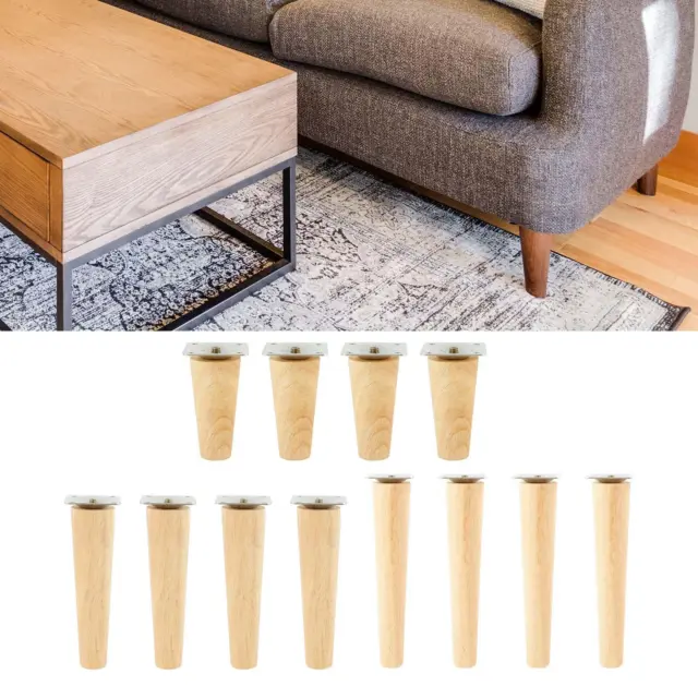 4 Pezzi Gambe per mobili in legno Gambe per sedie Gambe per armadio per