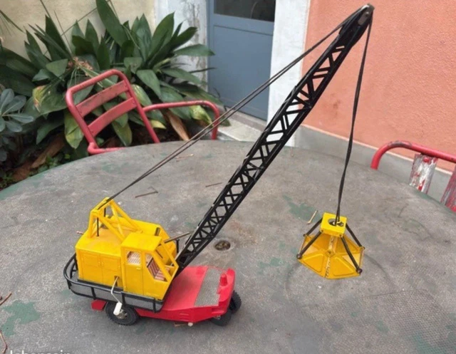 Grue Mécanique Joustra CEJI - Réf. 0916 - Tôle - Made In France - Jouet Vintage Années 60/70