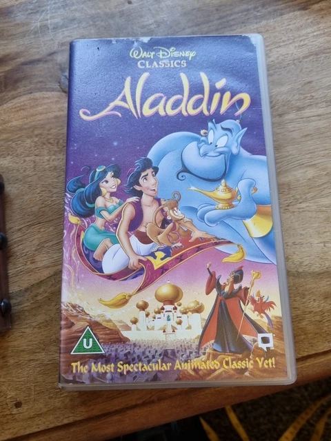 WALT DISNEY CLASSICS Aladdin video VHS retro vintage cartoon film tape ...