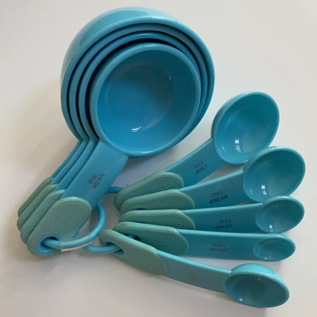 KitchenAid Universal Measuring Cup and Spoon Set, 9 Piece, Aqua Sky