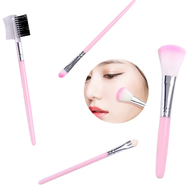 5x Pink Makeup brush set foundation brush eye shadow brush eyebrow comb blush#km