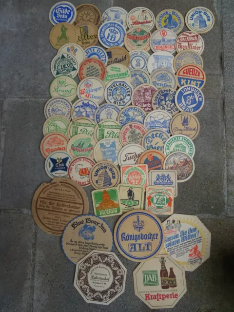 64 alte Bierdeckel Bierdeckelsammlung mit VK*Sammlerstücke