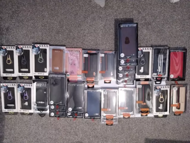 Joblot of phone cases-Variety of different models and colours-(Great for resale)