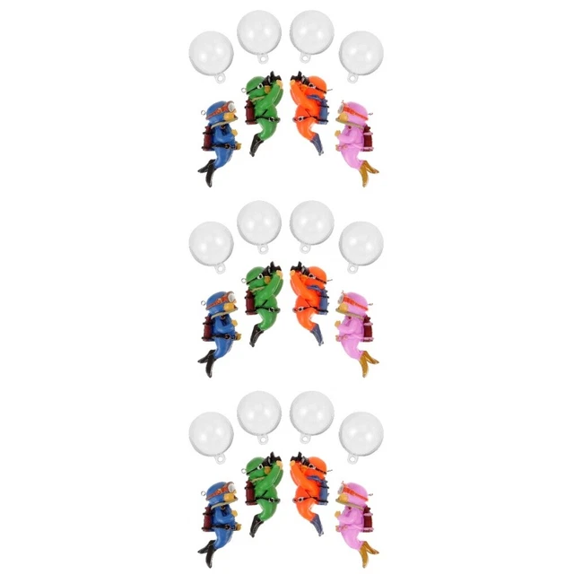 12 Pcs Small Fish Tank Decorations Floating Aquarium Ornament Diver Ornaments