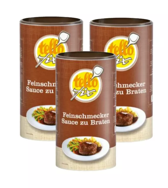 tellofix Feinschmecker Sauce zu Braten 3x752g, vegan, lactosefrei  (1,65€/100g)