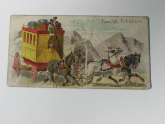 1888 N90 Duke's Cigarettes - Vehicles of the World tobacco card - Spanish