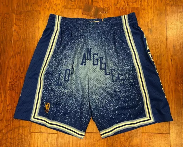 Los Angeles Lakers M&N 1996-1997 LOS ANGELES Royal Blue Shorts - Rare Basketball Jerseys