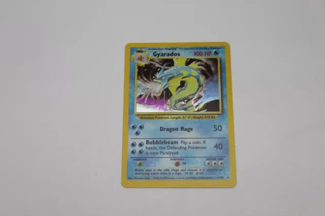 Pokémon TCG Gyarados Base Set 6/102 Holo Card