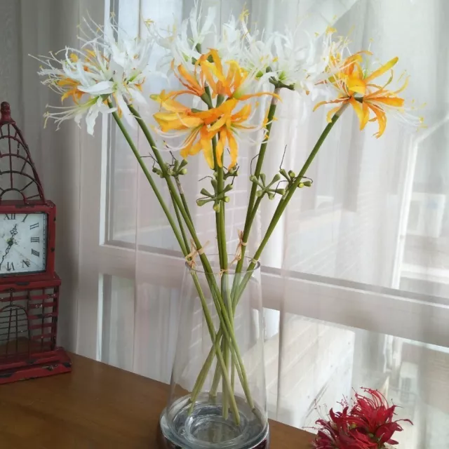 60cm Artificial Flowers Silk Pseudo  Lycoris Bouquet  Home Decor