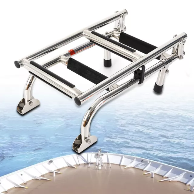 Four Folding Marine Step Portable Boat Pontoon Swimming Platform Boarding