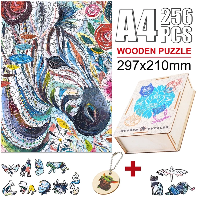 Unique Animal White Elk Wooden Jigsaw Puzzle Children Game Gifts Home Decoration