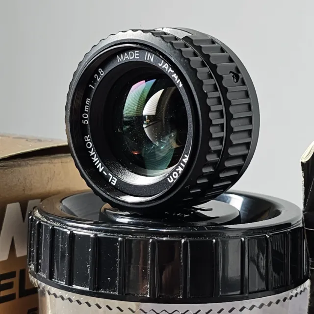 Lente de ampliación Nikon El-Nikkor 50 mm F2,8. Caja original.