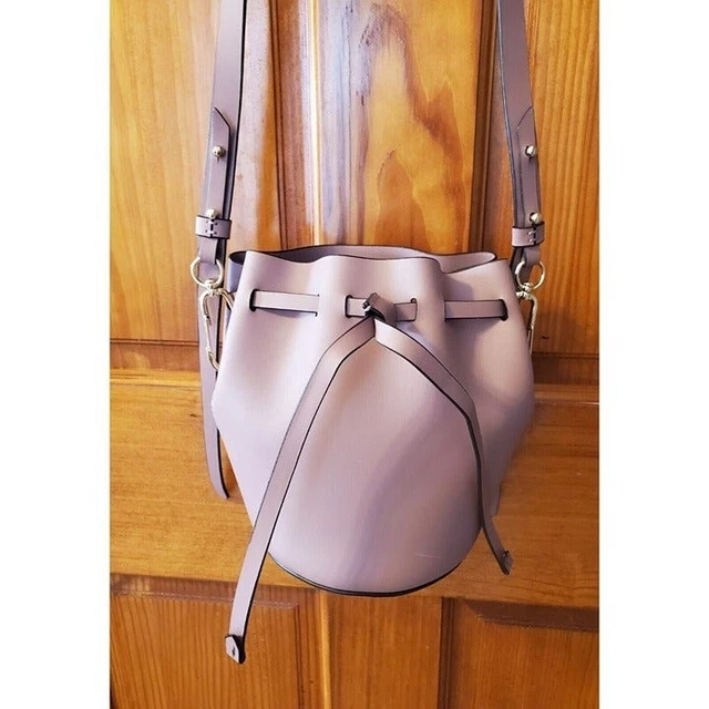 ZAC POSEN Belay Mini Drawstring Crossbody Bucket Bag Dusty Pink