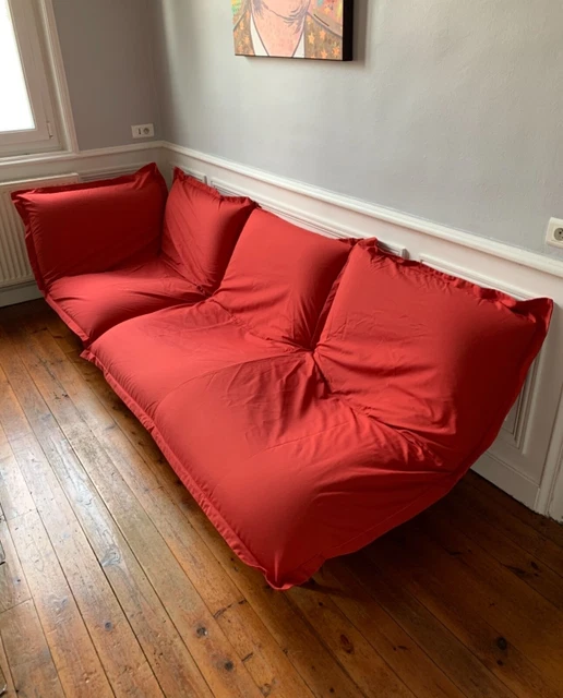 Canapé CINNA Calin rouge vintage - Ameublement