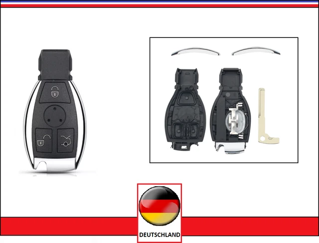 C.D.R. 3 Tasten Schlüssel Gehäuse Funkfernbedienung Autoschlüssel Gehäuse Kompatibel Mit Mercedes Benz: A-Klasse, B-Klasse, C-Klasse, E-Klasse, R- Klasse, S-Klasse, SL, SLK, Vaneo, Viano, Vito Etc - Foto 6
