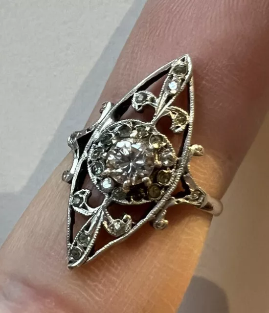 Superbe bague ancienne « Fleurs De Lys » - argent massif Epoque 1900