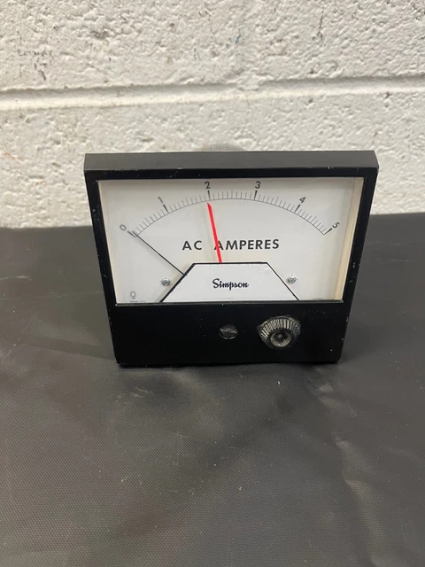 Simpson 21677 AC Ammeter, Single Set Point, 0-5 Amps
