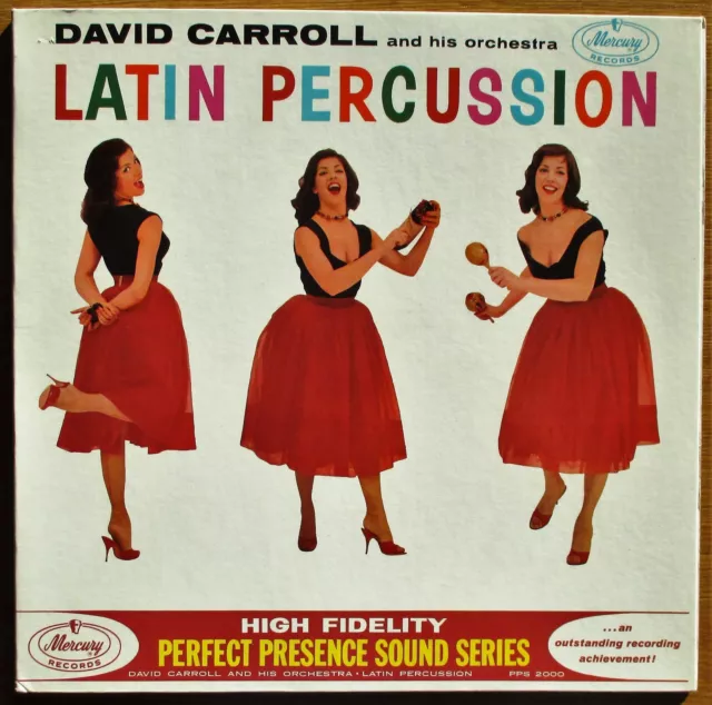 LP 1960 David CARROLL "Latin percussion"  Mercury N° PPS.2000 -  Proche du NEUF 2