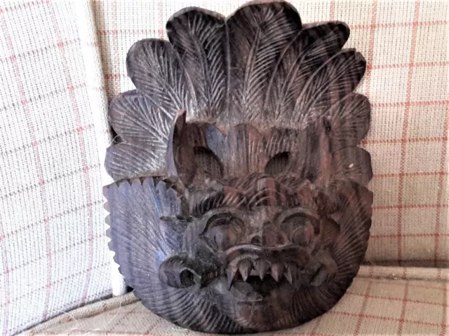 Small SCULPTURE Coromandel Wood ~ Singha (Winged Lion) Bali 3