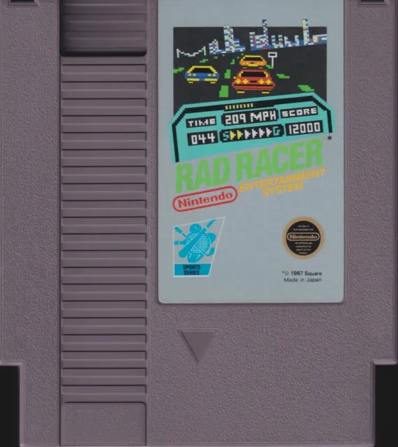 RAD RACER (1987) nes nintendo entertainment system square us NTSC USA IMPORT