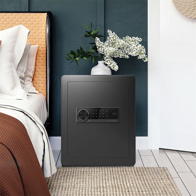 Sensitive Box BLACK SAFE BOX Home Security w/ Key Cabinet Sensitive Alarms LCD ...