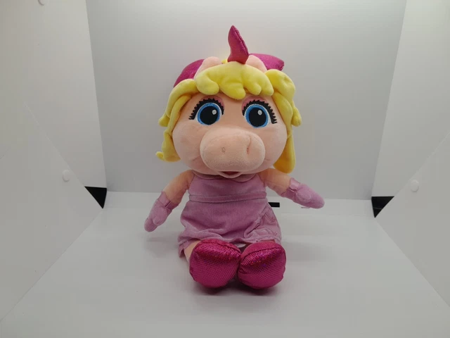 Disney Store Miss Piggy Muppet Babies Plush Pig Pink 12" Toy Stuffed Animal